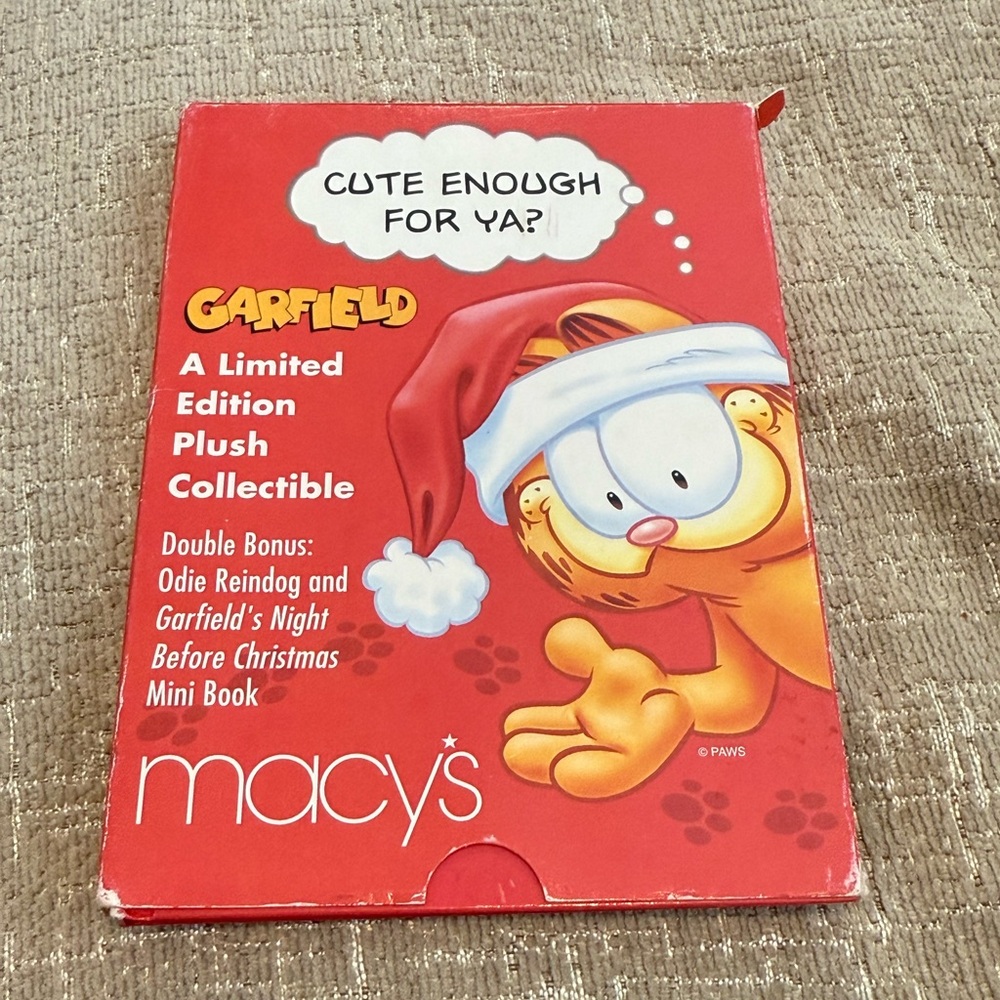 Vintage Garfield 25th Anniversary Mini Book The Night Before Christmas Macys